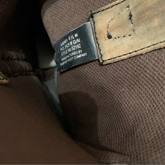 Laredo Snip Toe Braided Leather & Nubuck Brown/Black Boot Western Women’s Sz 6.5 - Picture 6 of 7